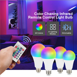 Hot AC200-240V giá tốt A60 RGB điều khiển từ xa LED RGB Bóng Đèn - Product Image 3