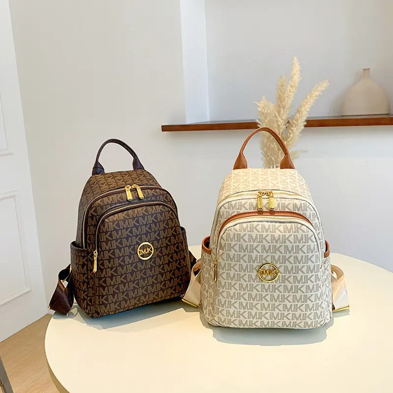 New Designer Brand Women's Backpack 2022 New Fashion PU High Capacity School Bag Unisex Backpack Book Bag