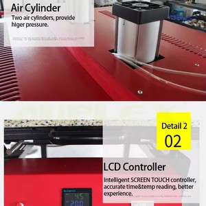 <span class=keywords><strong>39</strong></span> by 47 inch khí nén trượt đôi trạm Máy ép nhiệt hoàn toàn tự động định dạng lớn thăng hoa 100x120cm máy in - Product Image 5