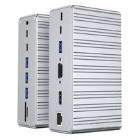 Nouvelle conception Hub USB Por 13-en-1 Station d'accueil USB-C de bureau Hub d'extension Type-C Port Ethernet Gigabit Hub USB 13 en 1
