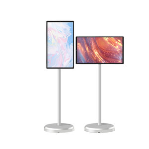 Téléviseur intelligent portable Android LED LCD blanc 21,5 pouces pour intérieur, HDTV 1080p Full HD, écran tactile avec caméra intégrée, écran tactile portable - Product Image 1