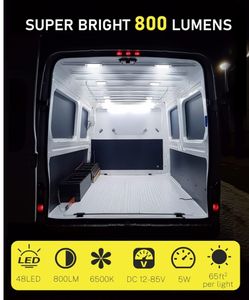 LED 800LM Ultra Bright 12 Volt White RV Intérieur Dome Light Switch Control Plafonnier pour Voiture Van Truck Camper Lorry - Product Image 2