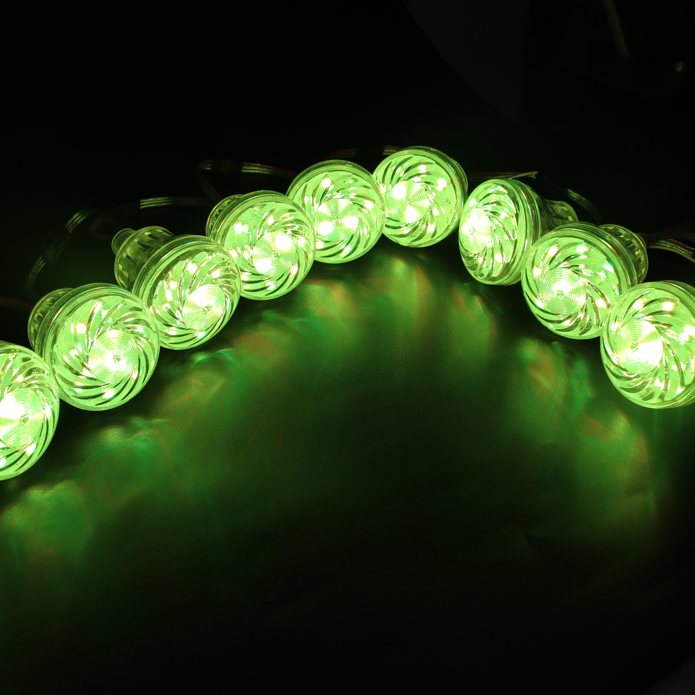 RGB 60mm 18LEDs 24V Full Color Amusement Pixel Light PVC Body Point Lights for Theme Parks