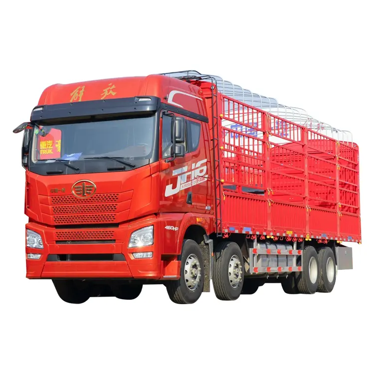good quality FAW Cheap price 8x4 25 Ton Lorry Box Trucks Cargo Truck For Sale