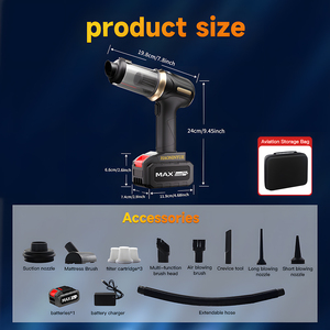 Máy hút bụi cầm tay không dây 120W 4000mAh công suất cao, hút mạnh 21000PA, tích hợp chức năng thổi, có bộ lọc, dùng cho ô tô, văn phòng, nhà cửa & thú cưng - Product Image 6