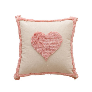 Großhandel Hochwertige Tufted Sofa Kissen bezug Geometrie Abnehmbare Kissen bezug Rosa Farb kombination - Product Image 2