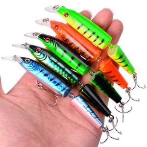 10.5cm Soft Plastic Artificial Bionic Fishing Lure double Segmented Fishing Lures