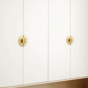 Invisible Semi-Circle Zinc Alloy Nordic Style Cabinet Handles Pulls for Kitchen Wardrobe Wine Cabinet Villa-Antirust Durable - Product Image 5