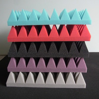 Offres Spéciales panneaux acoustiques pyramides ignifuges mousse insonorisante panneau acoustique en Polyester mousse acoustique insonorisante