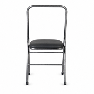<span class=keywords><strong>Sedia</strong></span> Ausiliaria Pieghevole per Yoga con Telaio in Metallo e Seduta Imbottita in PU, Supporto per Pratica Yoga in Studio e a Casa - Product Image 1