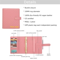 Yihe - Carpeta de piel sintética acolchada A5 de 12 colores, la más vendida, con anillas doradas de 35 mm, agenda/planificador/cubierta para archivar productos