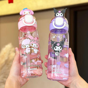 Botella de agua Zuo Mu Cinnamoroll de 500 ml sin BPA con cuerda de transporte para uso escolar de niños - Product Image 5
