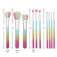 Échantillon gratuit 10 pièces outils cosmétiques pour cheveux doux rose ensemble complet de pinceaux de maquillage professionnels pour femmes