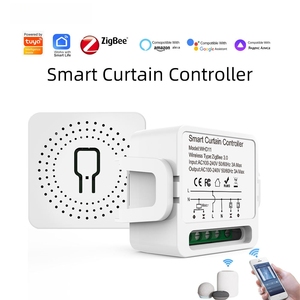 Controlador Inteligente de Cortinas Wi-Fi Eléctrico Compatible con Alexa/Google/Yandex Smart Life AC 100-240V para <span class=keywords><strong>Persianas</strong></span>, Cortinas Enrollables, Hogar, Hotel, <span class=keywords><strong>Persianas</strong></span> de Bambú - Product Image 1