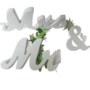 Letreros Decorativos de Madera para Parejas, Letreros de MDF Blancos para Mesa, Accesorios para Bodas y Fiestas, Regalo para Parejas - Product Image 5