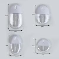 Vente chaude 20ml PP Carte Poche Parfum Atomiseur Bouteille Blanc Transparent Noir Vide avec Pompe Scellant Sérigraphie Surface