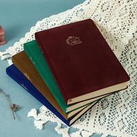 Carnet de voyage vintage à couverture rigide avec motif ailes en relief, personnalisable avec logo, papeterie cadeau