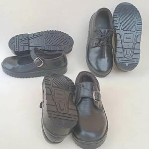 Boys School Leather <b>Shoes</b> Classic Round Toe <b>Soft</b> Padded Comfortable Black Formal Student <b>Shoes</b> - Product Image 1