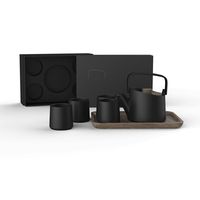 Ensemble théière et tasses en porcelaine haute qualité DHPO, style scandinave minimaliste, écologique, 800 ml, ensemble cadeau en céramique de luxe