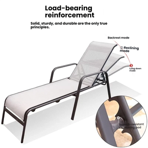 Chaise de plage d'extérieur Spot, cadre en alliage d'aluminium, résistante à l'eau et au soleil, dossier inclinable en maille, pour terrasse et <span class=keywords><strong>piscine</strong></span> - Product Image 3