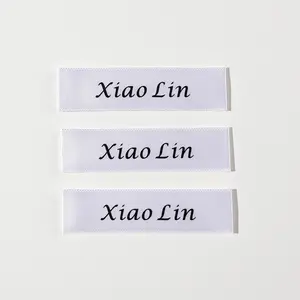 Professional Supplier Factory Custom Clothing Tags Labels Brand Shirts Neck Printed Satin Label