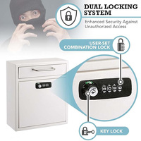 Boîte en métal blanc durable au design moderne pour extérieur, avec serrure intelligente et revêtement en poudre, pour boîte aux lettres commerciale avec application POST