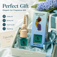 Diffuseur de parfum de luxe pour voiture 8ml, flacon en verre avec bouchon en bois, diffuseur d'huiles essentielles à suspendre, désodorisant pour voiture, idéal pour un cadeau, parfum d'ambiance premium