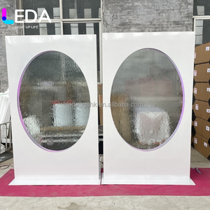 Letrero de Bienvenida LEDA para Eventos de Boda, Cascada Ovalada Redonda, Fondo Interior con Flujo de Agua para Decoración de Eventos - Product Image 6