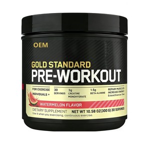 OEM Gold Standard - Polvo Pre-Entrenamiento, 30 Porciones, Sabor Sandía, Creatina Monohidrato, Beta-Alanina, Suplemento Energético - Product Image 1