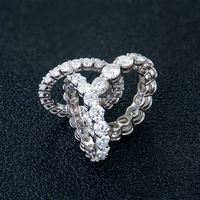 Bague Tennis Moissanite D VVS1 en Argent 925, Style Hip Hop, Design Tendance, Passe le Test du Diamant, Bague de Fête