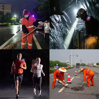 Mini Linterna LED Portátil de Advertencia para Hombro, Luz Estroboscópica Roja y Azul, con Clip, Lámpara de Señalización de Seguridad para Patrullaje, Tráfico Nocturno
