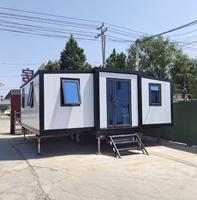 Maison préfabriquée personnalisée en conteneur extensible de 20 pieds ou 40 pieds avec cuisine, villa, logement préfabriqué, maisonnette portable, maison mobile