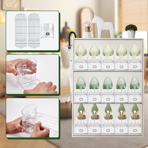 Organizzatore di slot per scarpe trasparenti trasparenti per armadio chiaro. Supporto scarpe salvaspazio per un paio di scarpe - Product Image 3