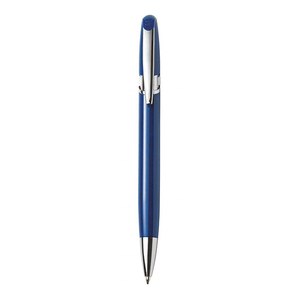 Penna a Sfera in Alluminio Blu, Acciaio Inossidabile e Rame, Penna Promozionale Originale con Corpo in Metallo - Product Image 1