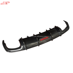 Lèvre de becquet en Fiber de carbone de Style KB avec lumière pour <span class=keywords><strong>Audi</strong></span> <span class=keywords><strong>A6</strong></span> S6 C7.5 diffuseur de pare-chocs arrière de sport Bodykit 16-18 - Product Image 2