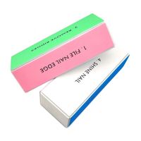 Mini bloc de ponçage et polissage carré jetable à 4 faces, à grain doux, pour le nail art, éponge à ongles, lime à émeri pour les doigts, outils de salon