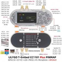 Module sans fil LILYGO T Embed CC1101 Plus ESP32 S3, double bande 1 GHz et 2,4 GHz, écran LCD 1,9 pouces, NFC, télécommande IR, carte de développement IoT
