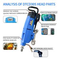 HILYIN DTCD305 Perceuse à noyau de haute précision de 305 mm avec écran électronique pour béton, asphalte et roche