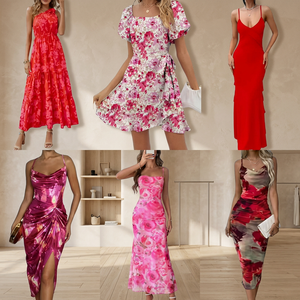 Women <b>Dresses</b> Floral Print <b>Ruffle</b> Sleeve Bodycon Maxi <b>Dress</b> Sleeveless Party <b>Dress</b> Used Clothes - Product Image 3