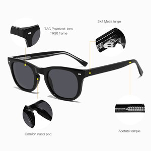 2025 Fabricante al por mayor Acetated Gafas de sol unisex Gafas de sol polarizadas de alta calidad UV400 Gafas de Sol de diseñador con logotipo personalizado - Product Image 3
