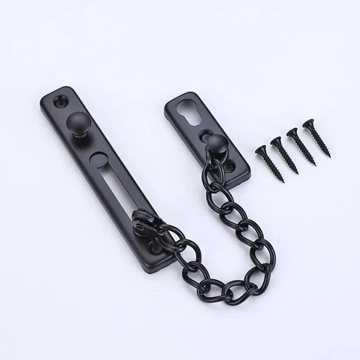 Supvox Door Chain Lock for Bedroom and Bathroom Safety featuring Spring Anti-Theft Press Lock and 5 in Stainless Steel Chain main image 0