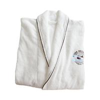 Peignoirs de bain en coton 100% personnalisés pour hommes, vêtements de nuit, logo personnalisé brodé, peignoirs avec bande de bordure