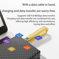 Nouveau design, câble de données USB Type-C vers Type-C en cuivre pur, 80 Gbps, 16K HD Audio, transfert flash, charge 240W, pour ordinateur
