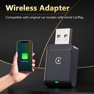 Tốc độ nhanh đa phương tiện ai hộp thông minh 5.8GHz Wifi Kit siêu Carplay Adapter Xách Tay USB không dây <span class=keywords><strong>Android</strong></span> tự động cho Apple - Product Image 2