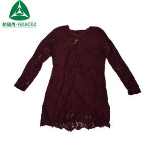 Vendita calda stile estivo <span class=keywords><strong>donna</strong></span> abito lavorato a maglia camicia lunga Casual Sexy allentata <span class=keywords><strong>vestiti</strong></span> usati - Product Image 4