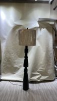 Lampe sur pied en bois massif rétro Wabi-sabi, lumière verticale LED, design minimaliste, intensité réglable, abat-jour en tissu, pour la maison, le bureau, le salon, la chambre à coucher