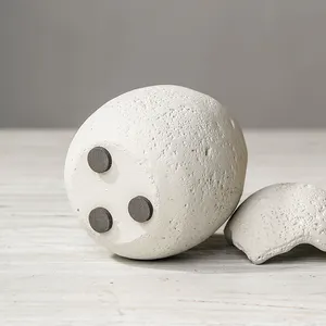 Paskalya günü hediye yumurta şekli toplu ucuz fantezi benzersiz boş mum kabı çimento mat mum kavanoz kapaklı