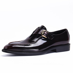 Zapatos Casuales de Negocios para Hombre, de Cuero Genuino, Charol Brillante, Mocasines Formales, Calzado Elegante para Oficina - Product Image 1