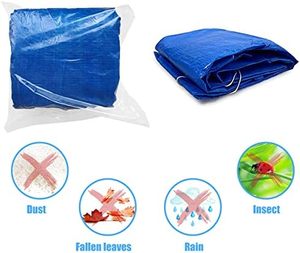 Cubierta para Piscina Inflable Marazual Ming-85 Azul de 3 m x 1.8 m, de PVC Ecológico, Impermeable y Resistente a la Lluvia - Product Image 4