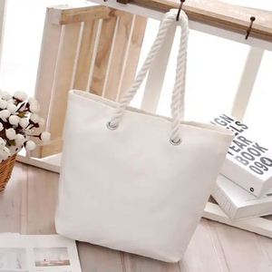 Bolsa de Compras Personalizada con Logotipo, Bolsa de Hombro Reutilizable para Supermercado, Playa, Compras, Bolsa de Lona de Algodón con Asas de Cuerda - Product Image 3